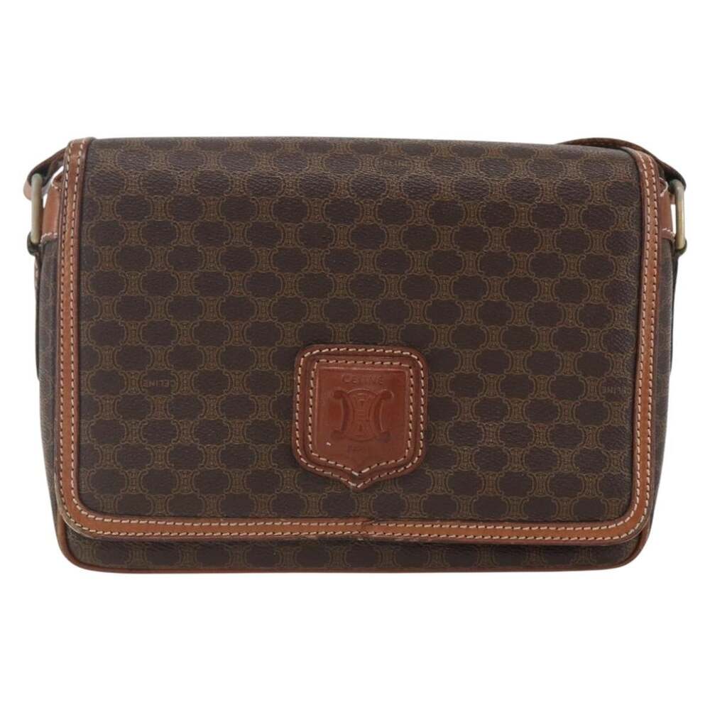 Celine Macadam Shoulder Bag Brown
